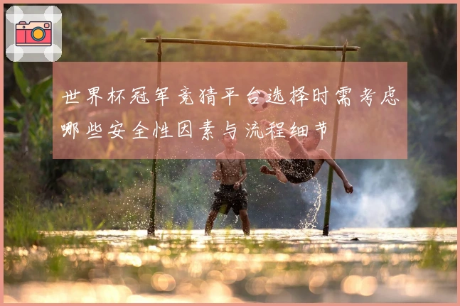世界杯冠军竞猜平台选择时需考虑哪些安全性因素与流程细节