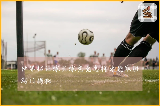 世界杯让球买球究竟怎样才能取胜窍门揭秘